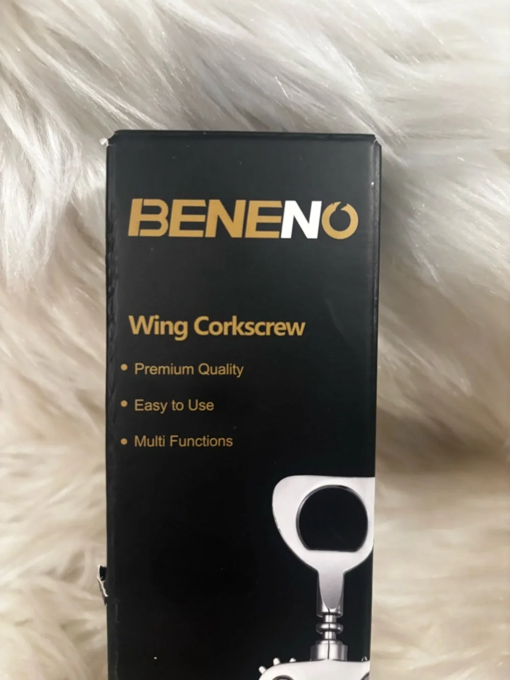 Beneno Wine Opener, Zinc Alloy Premium Wing Corkscrew with Bottle Opener